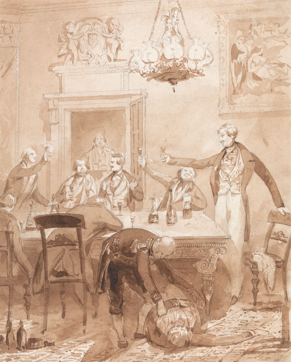 The Life of a Nobleman: Scene the Second - The First Party by Henry Dawe