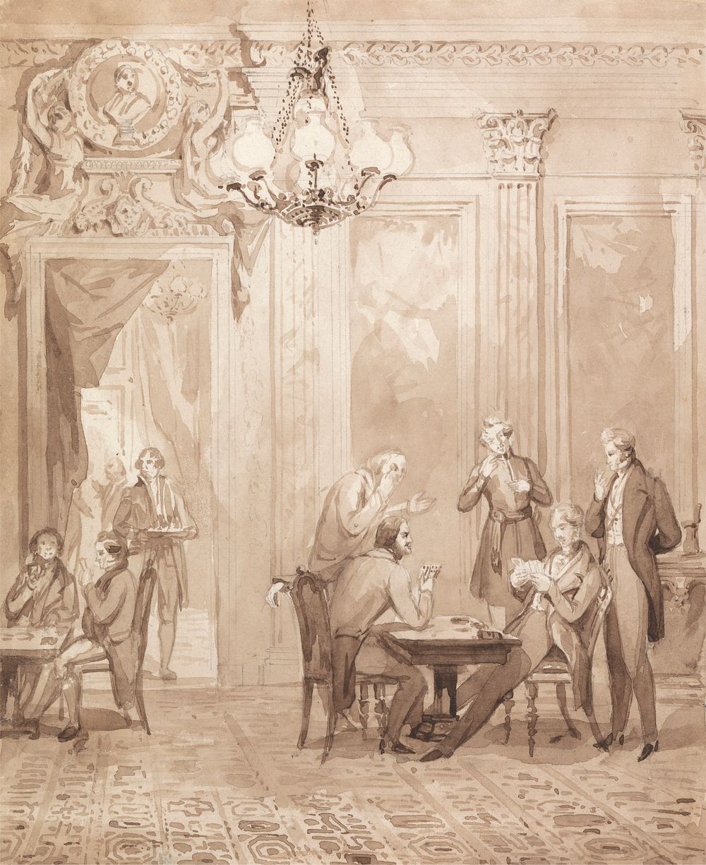 The Life of a Nobleman: Scene the Fifth - The Gambling House by Henry Dawe