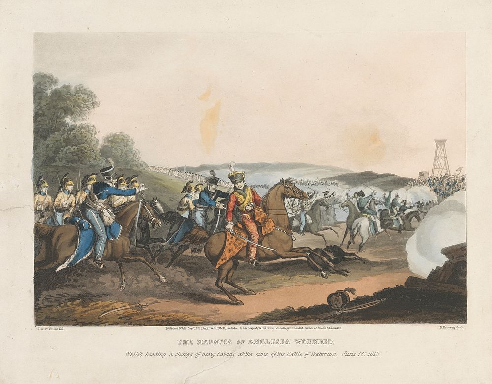 The Marquis of Anglesea Wounded Whilst Leading a Charge of Heavy Cavalry at the Close of the Battle of Waterloo, June 18…
