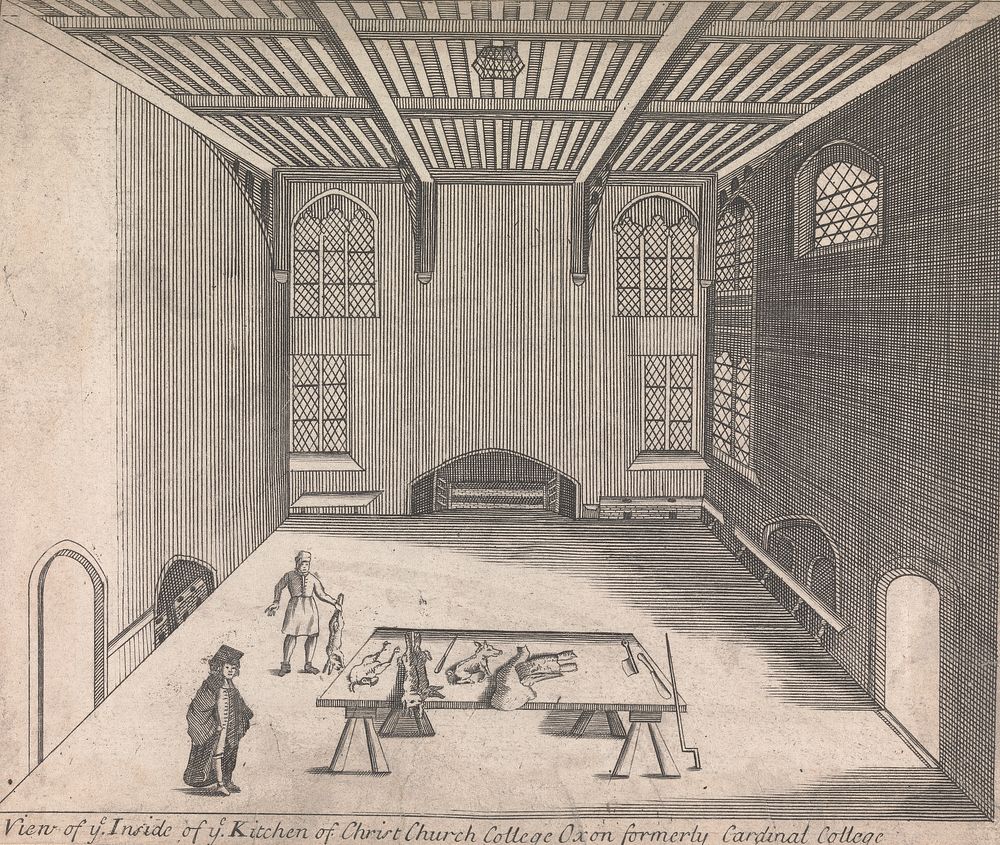 A View of ye Inside of ye Kitchen of Christ Church College, Oxon formerly Cardinal College; [not numbered] (Volume One)