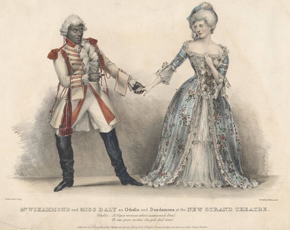 Mr. W. J. Hammond and Miss Daly as Othello and Desdemona at the New Strand Theatre