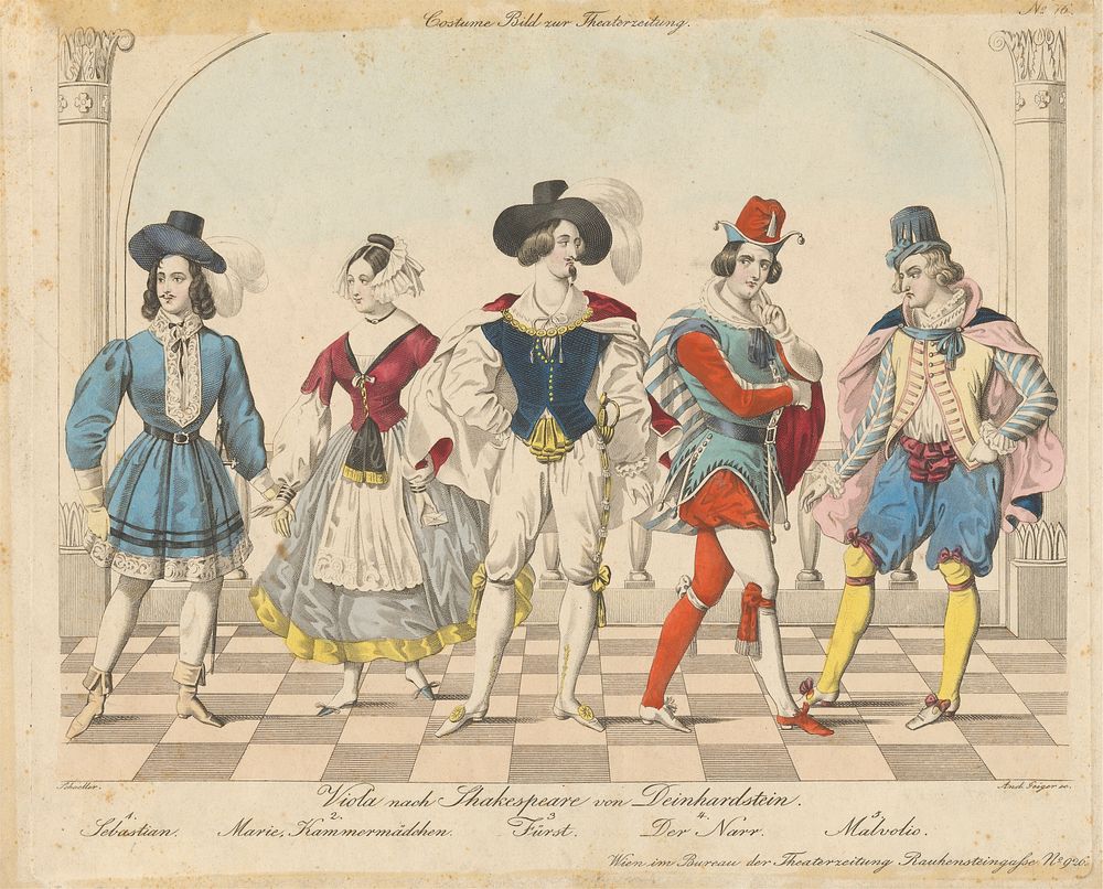 Viola nach Shakespeare von Deinhardstein - Costume Bild zur Theatrezeitung