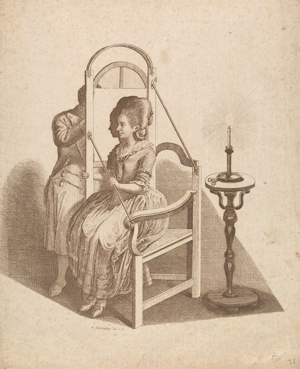 Artist Drawing a Woman's Silhouette