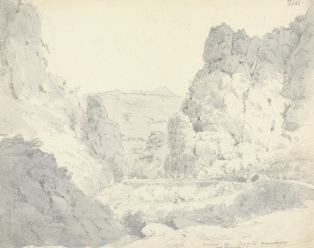 Among the Taygetos Mountains of Mystras by Sir Robert Smirke the younger
