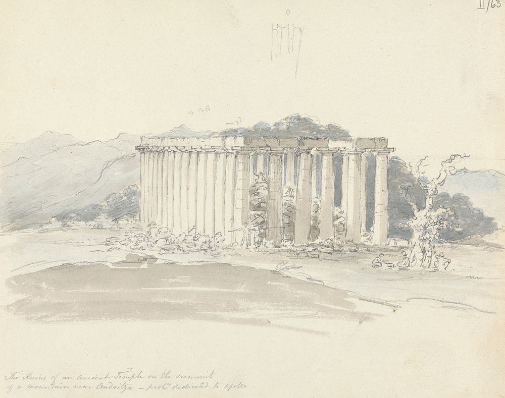 The Ruins of an Ancient Temple on the Summit of a Mountain Near Andritza by Sir Robert Smirke the younger