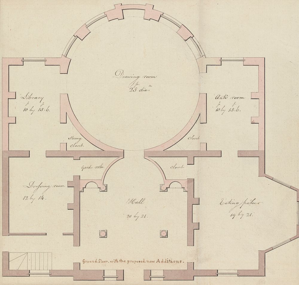 Unidentified House for Giles Hudson, Putney, Surrey: Ground Floor Plan