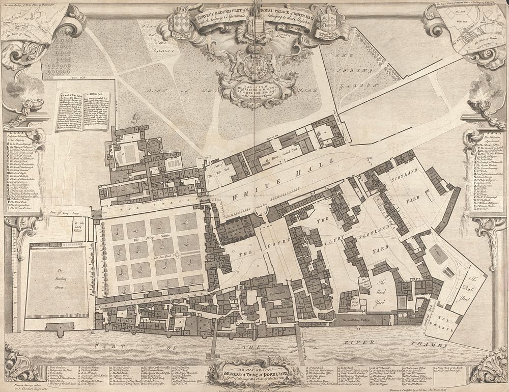 A Survey & Ground Plot of the Royal Palace at Whitehall