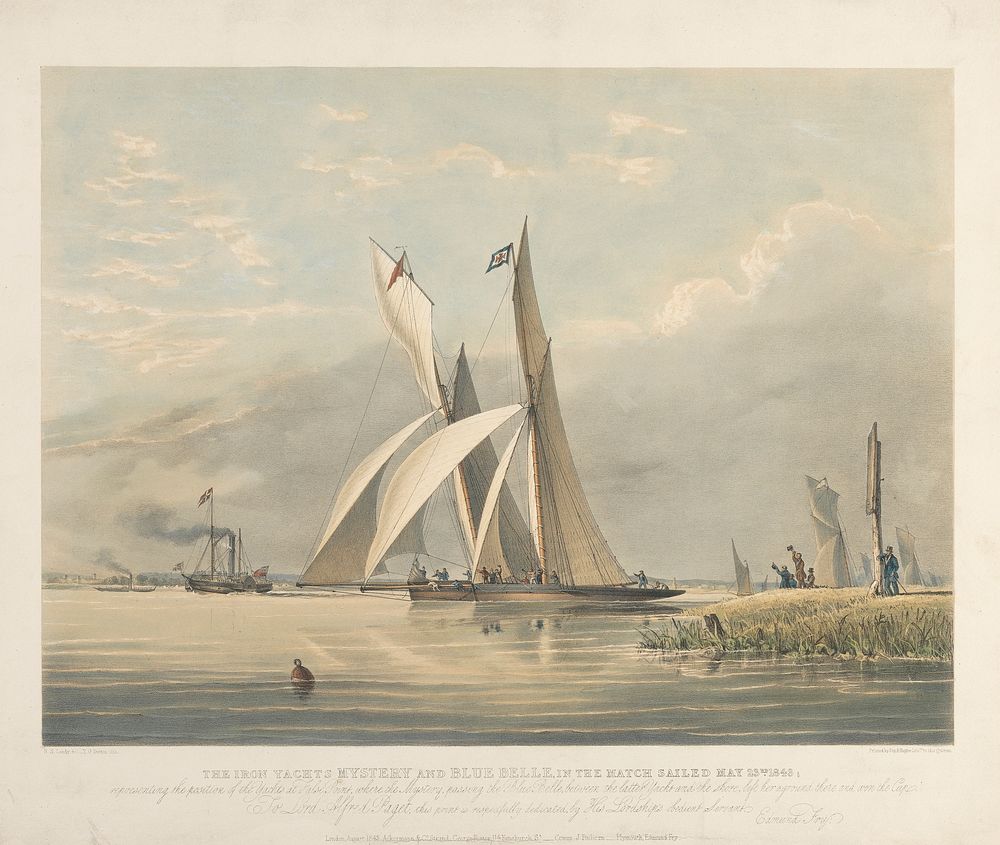 The Iron Yachts Mystery and Blue Belle in the Match Sailed May 23rd, 1843