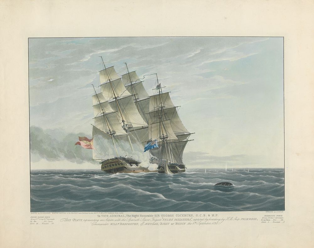 Action with the Spanish Slave Frigate 'Velos Passaheros' Captured by Boarding by H.M. Ship 'Primrose' Commander W. Boughton…