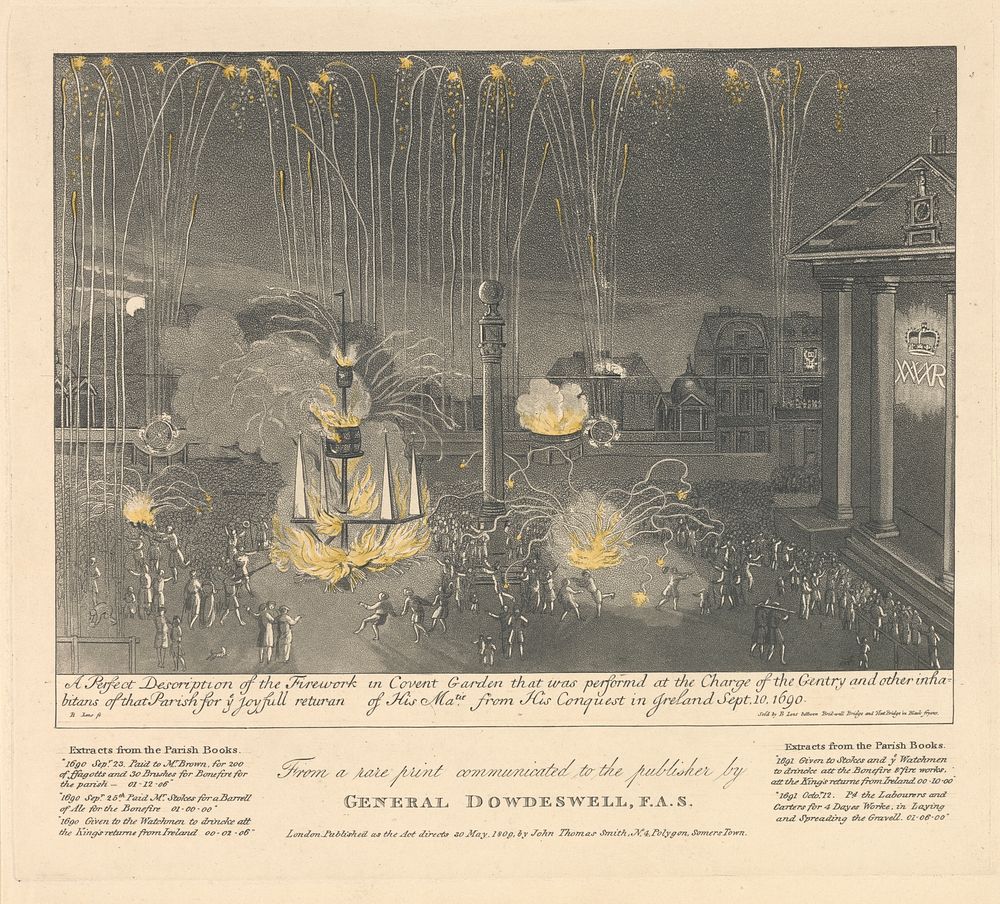 Firework Performance in Covent Garden in 1690