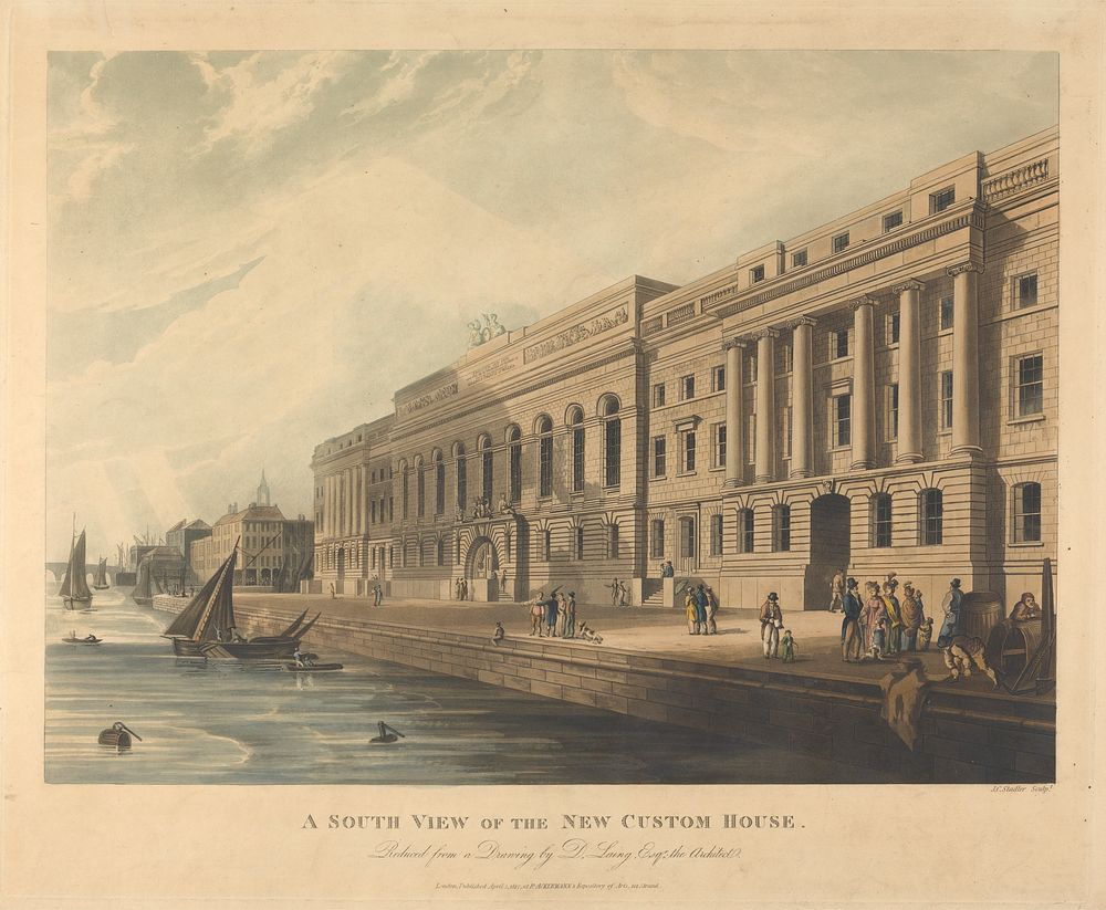 A South View of the New Customs House