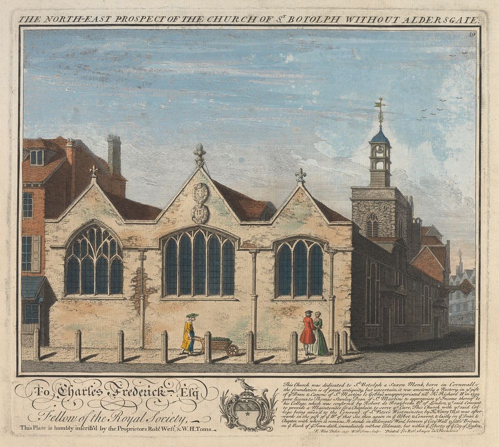 The Northeast Prospect of the Church of St. Botolph Without Aldersgate