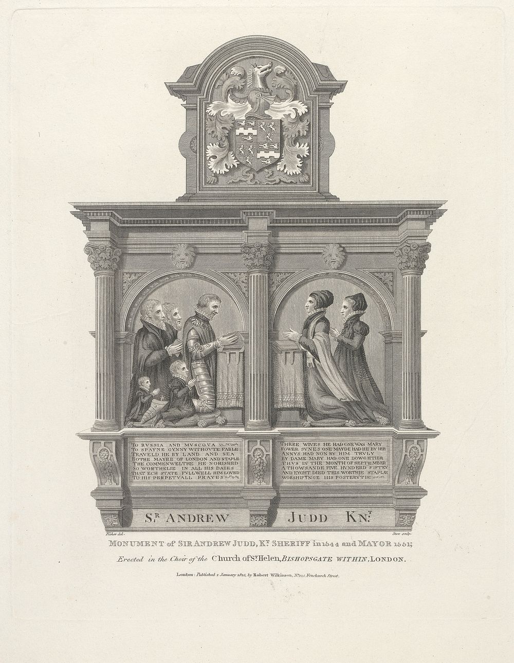 Monument of Sir Andrew Judd in the Choir of St. Helen, Bishopsgate