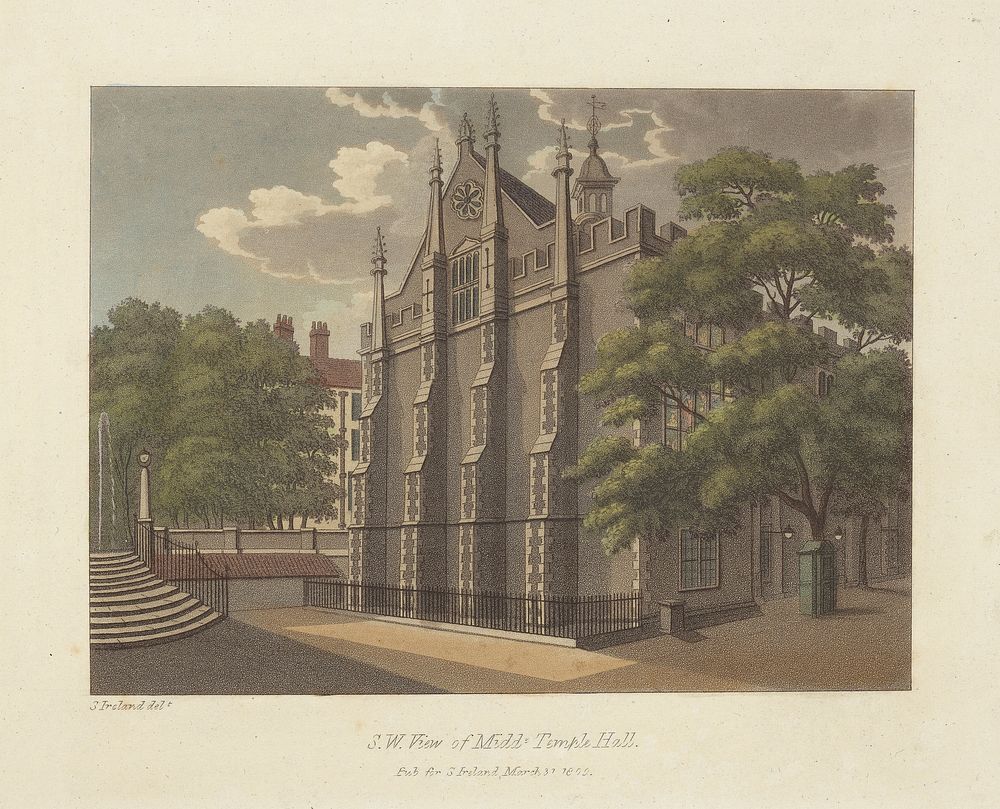 South West View of Middle Temple Hall
