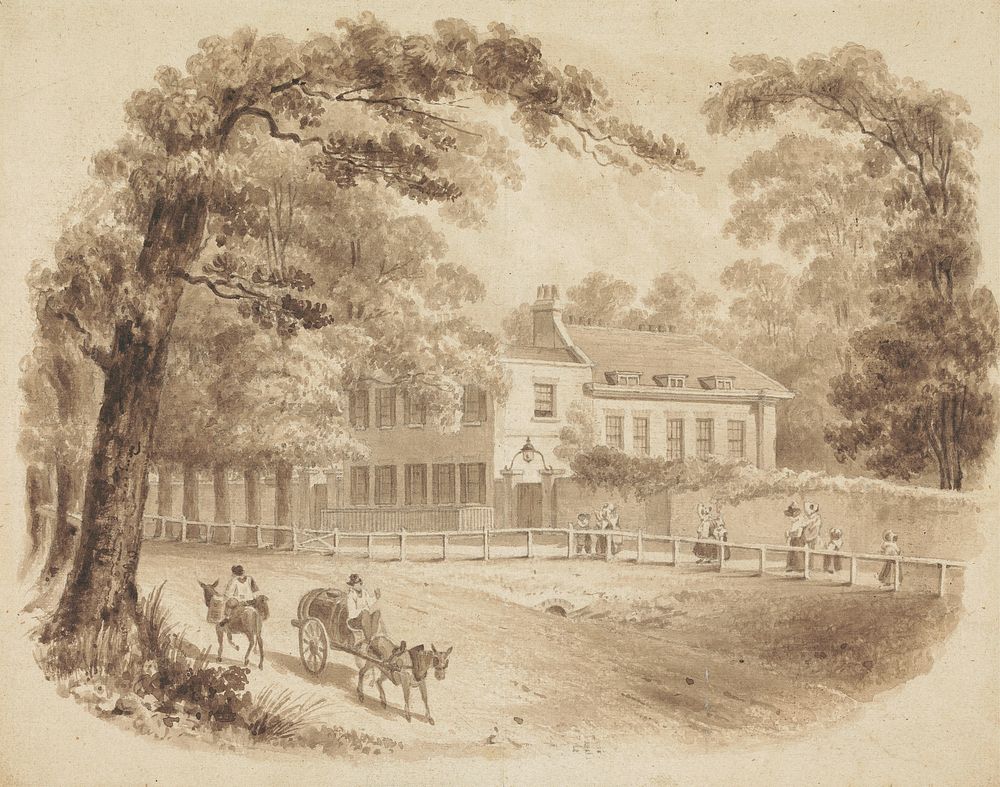 The Residence of George Stevens, F.R.S. by John Thomas Smith