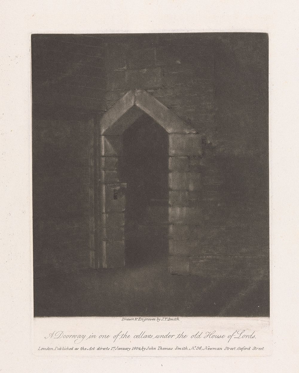 A Doorway in one of the Cellars Under the Old House of Lords