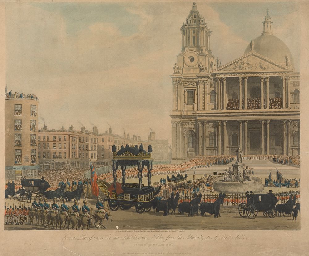 Funeral Procession of the Late Lord Viscount Nelson from the Admiralty to St. Paul's, London