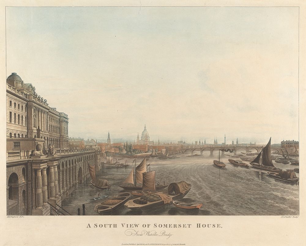A South View of Somerset House from Waterloo Bridge