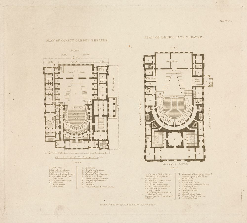 Plans of Covent Garden and Drury Lane Theatres