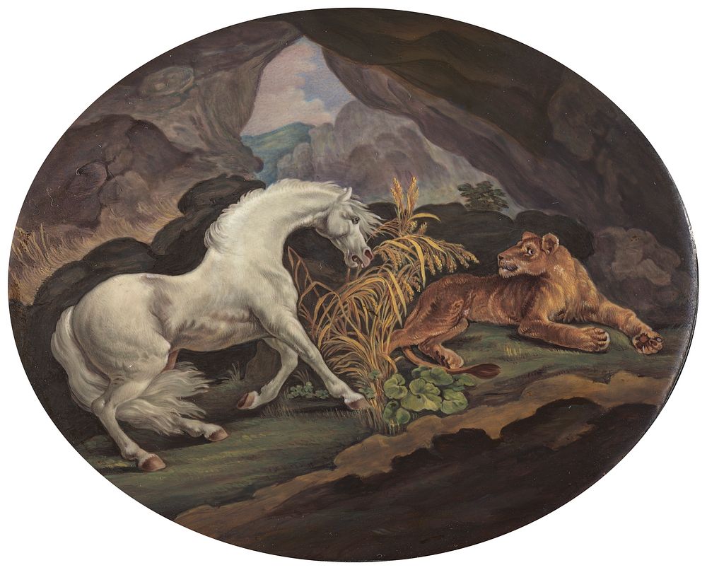 A Horse Frightened by a Lioness