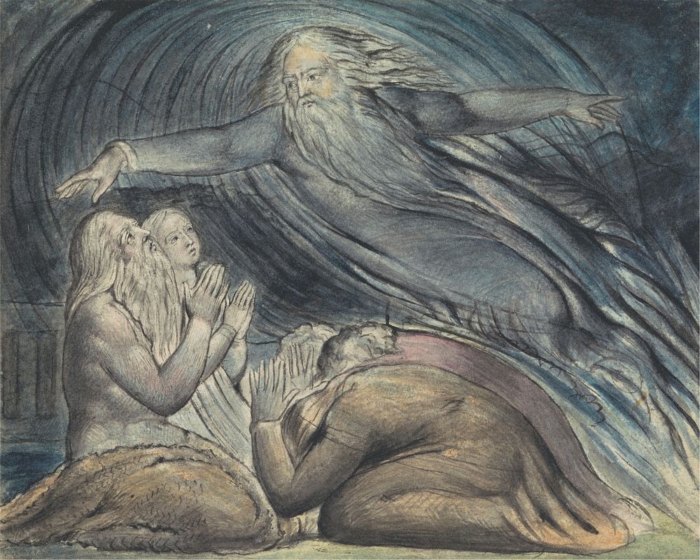 The Lord Answering Job out of the Whirlwind (after William Blake) 