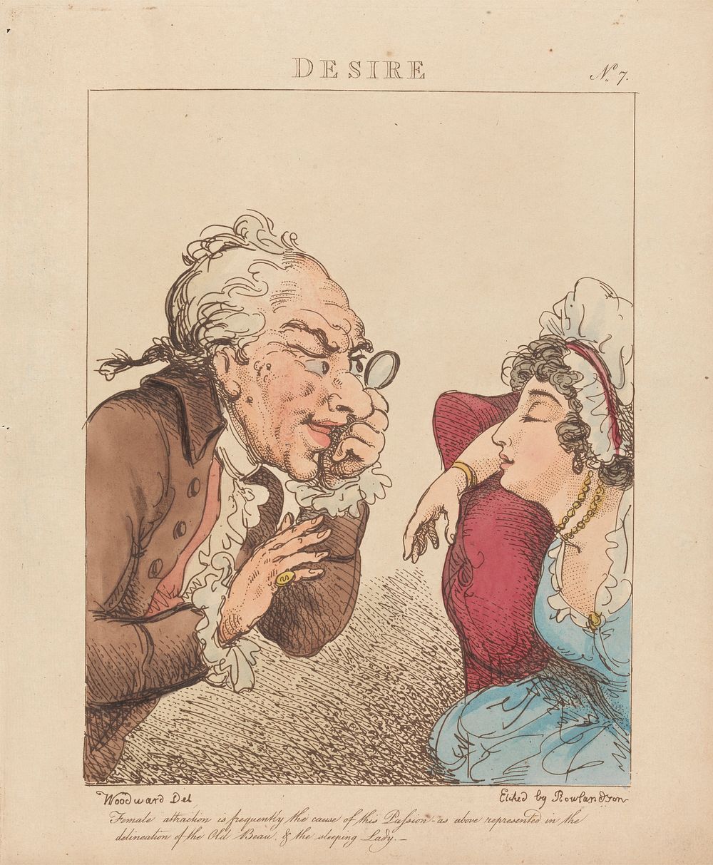 Le Brun travested, or, Caricatures of the passions / designed by G. M. Woodward ; and etch'd by T. Rowlandson.