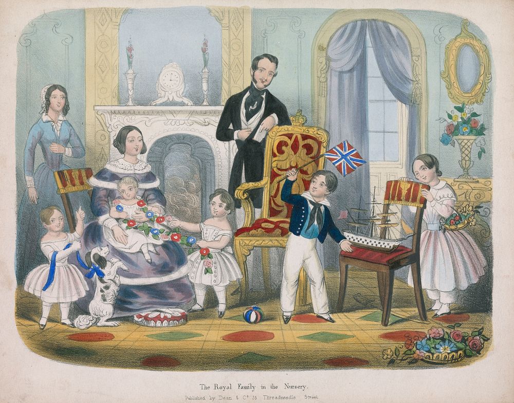[Collection of prints illustrating Victoria and Albert and their children].