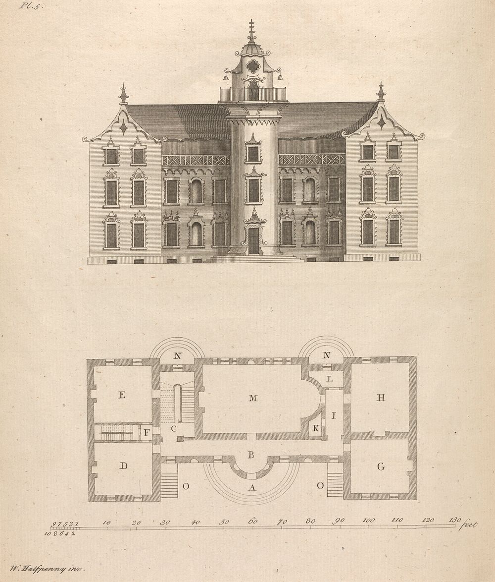 Chinese and Gothic architecture properly ornamented : being twenty new plans and elevations, on twelve copper-plates :…