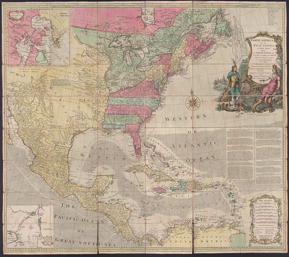North America, and the West Indies : a new map, wherin the British Empire and its limits, according to the definitive treaty…