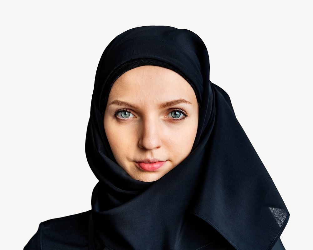 Islamic woman portrait isolated design