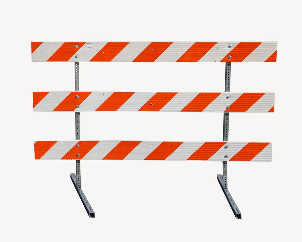 Road work barrier isolated image | Free Photo - rawpixel