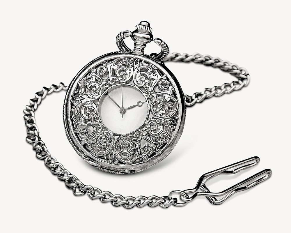 Antique pocketwatch isolated image