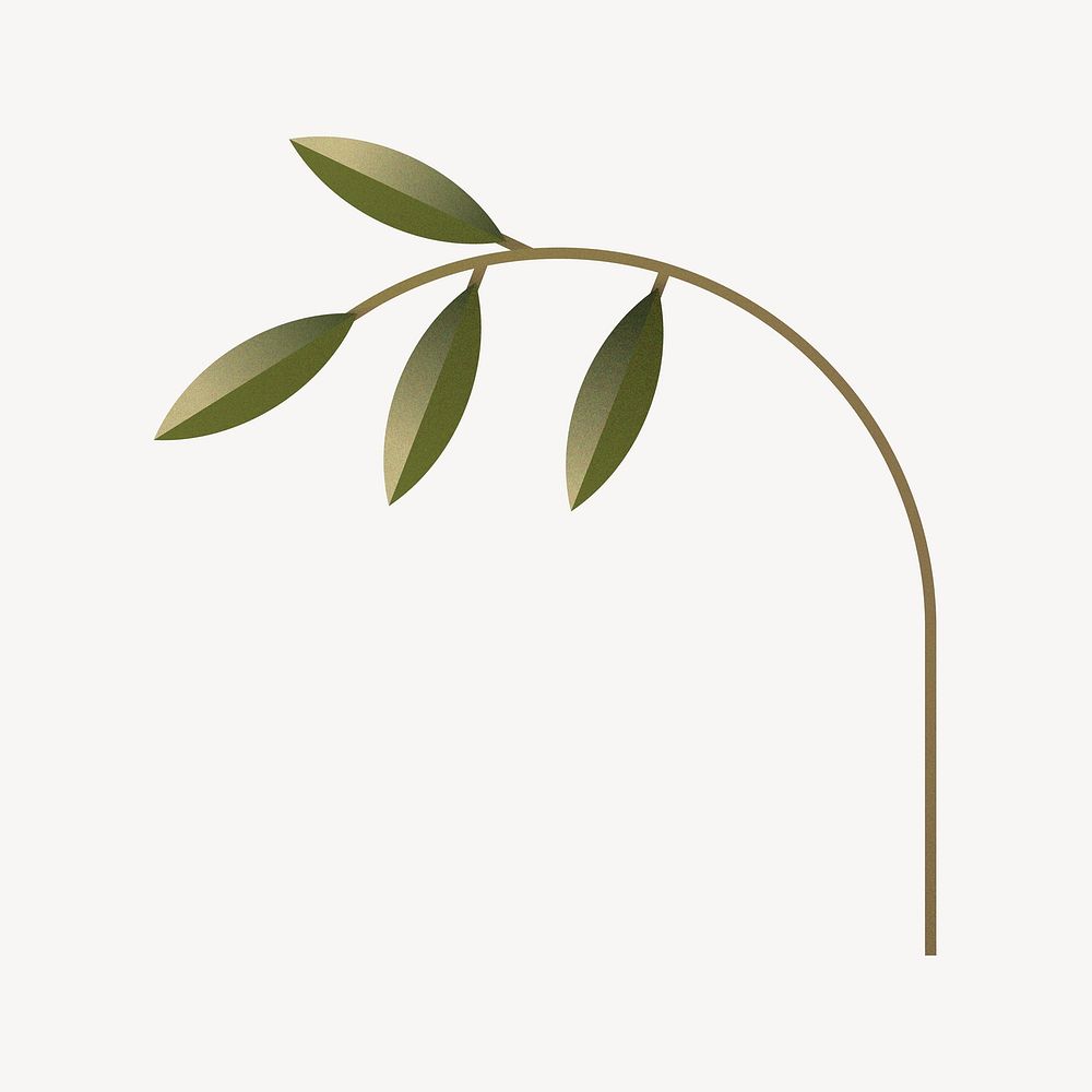 Geometric plant branch illustration vector