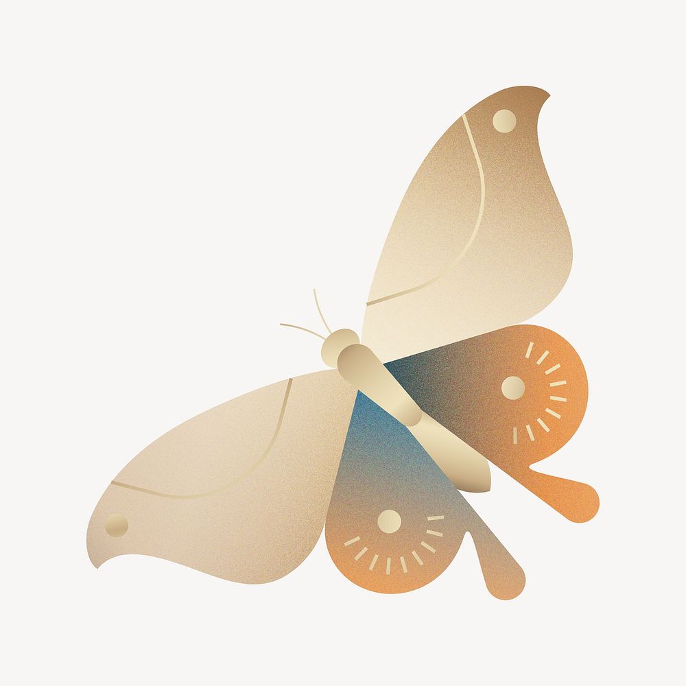 Geometric butterfly illustration vector