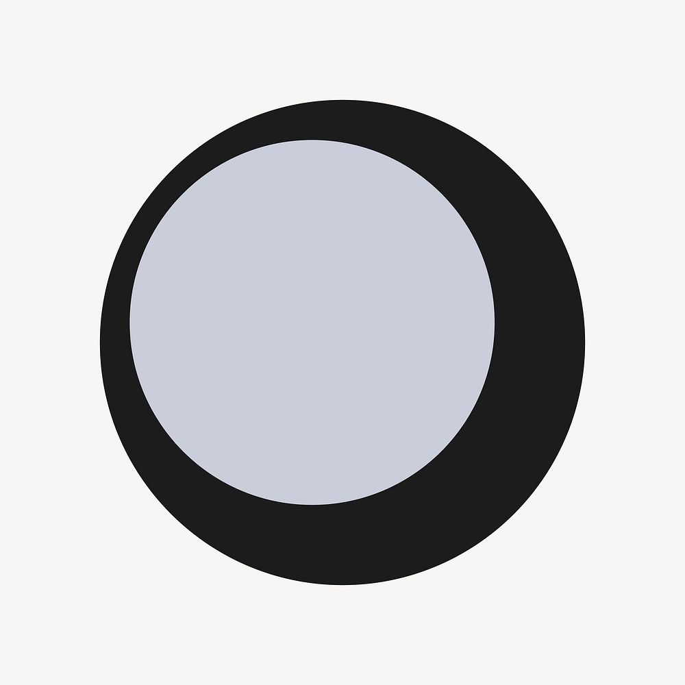 Gray circle shape vector