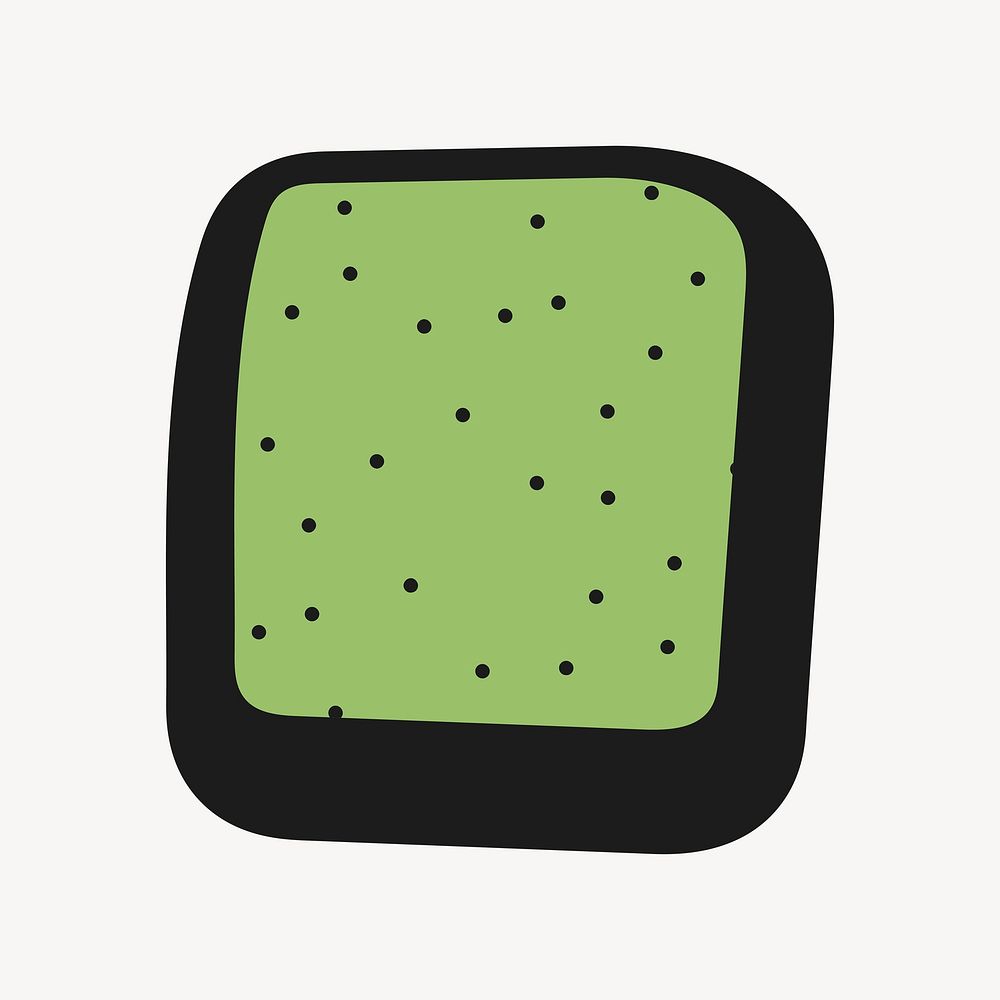 Green square shape vector