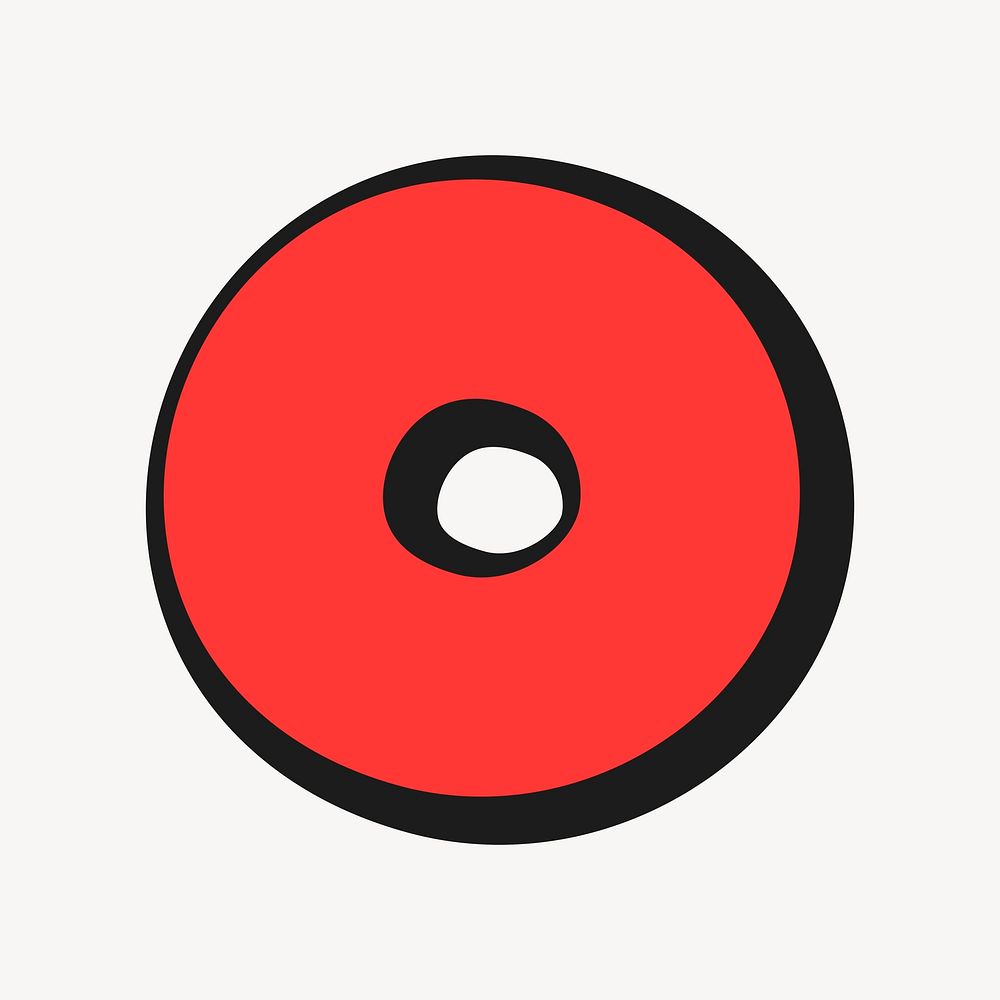 Red ring shape vector