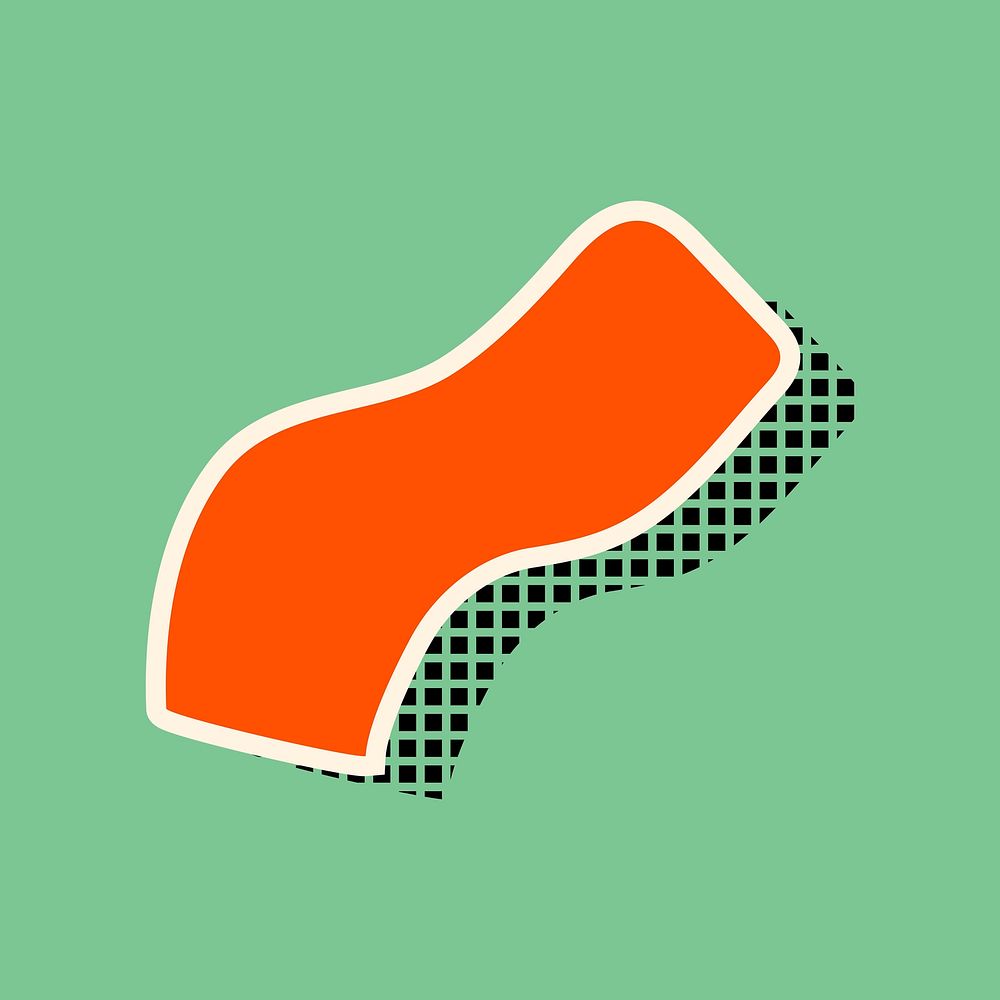 Orange organic shape vector