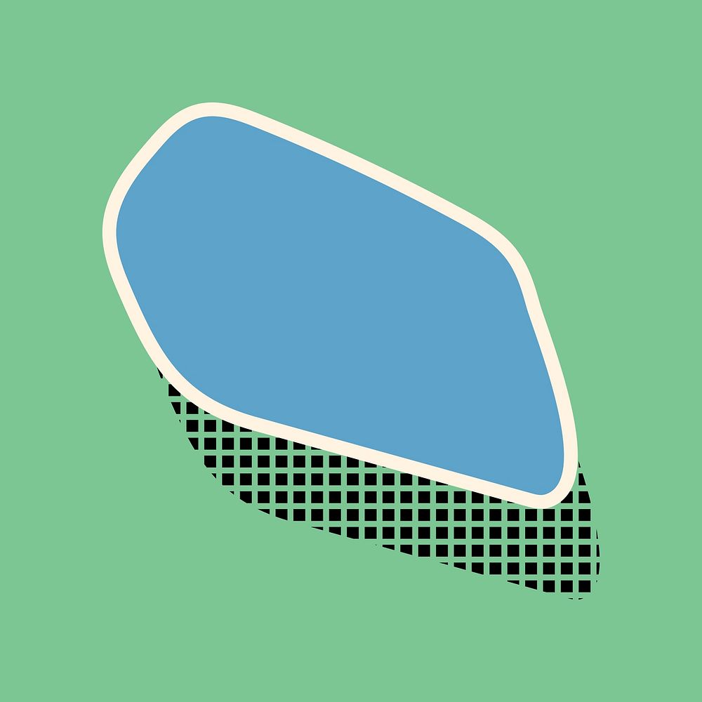 Blue organic shape vector