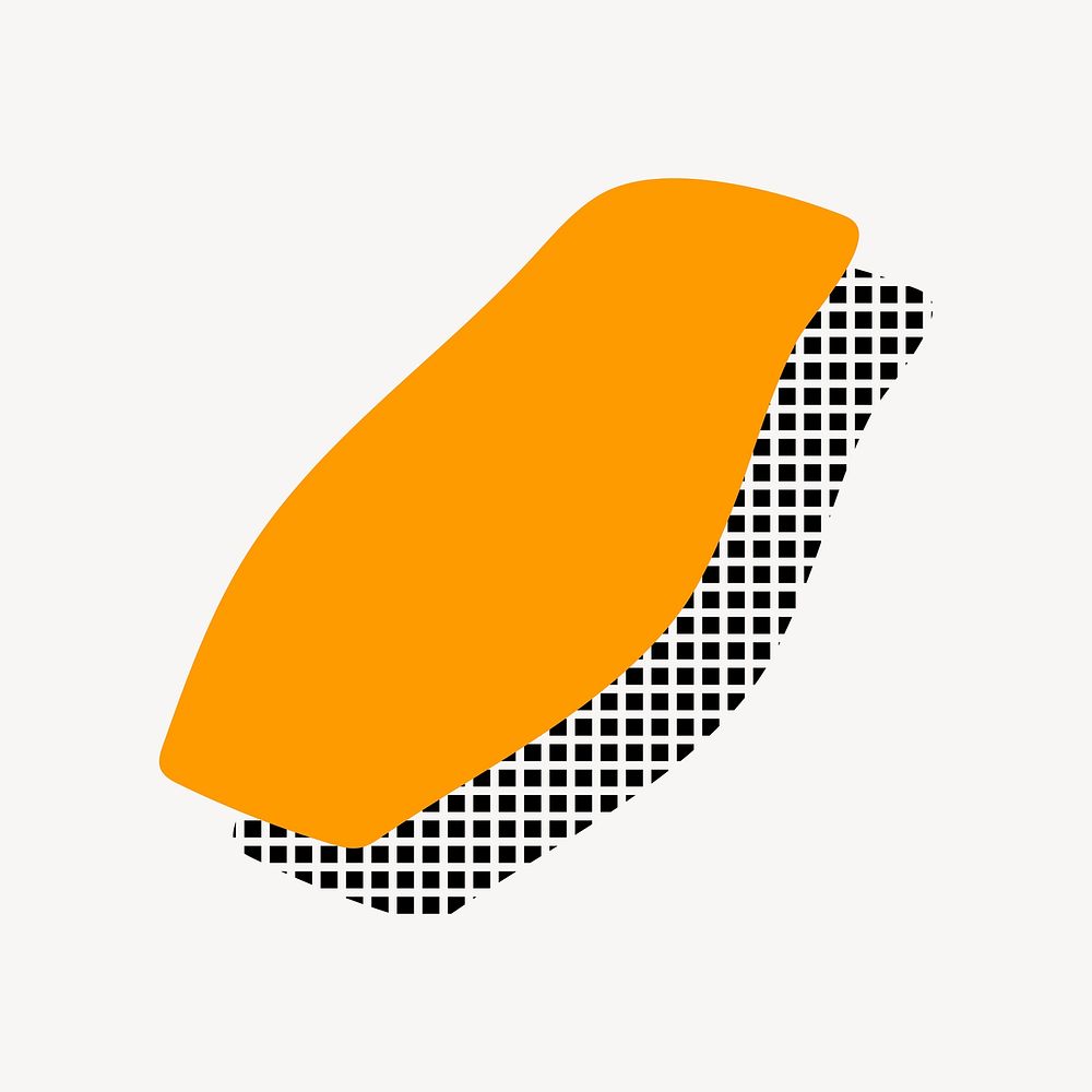 Orange organic shape vector