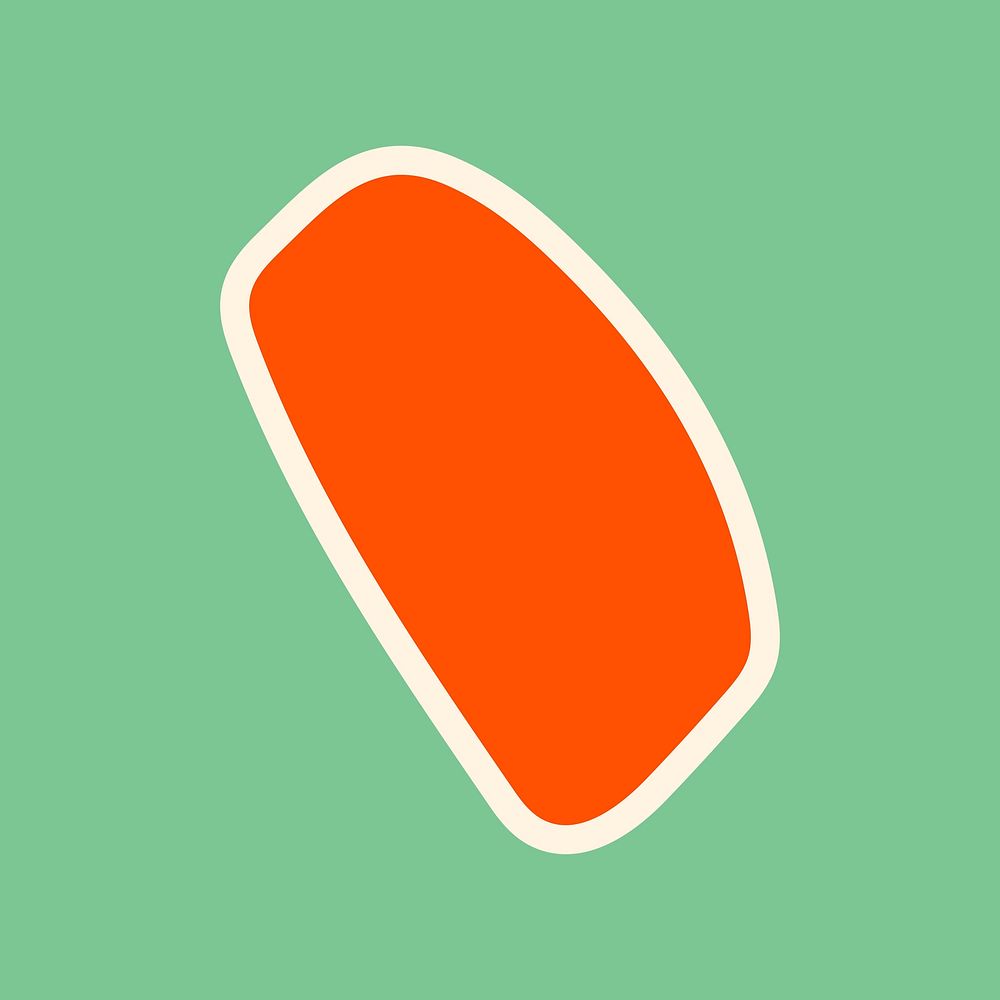 Orange organic shape vector