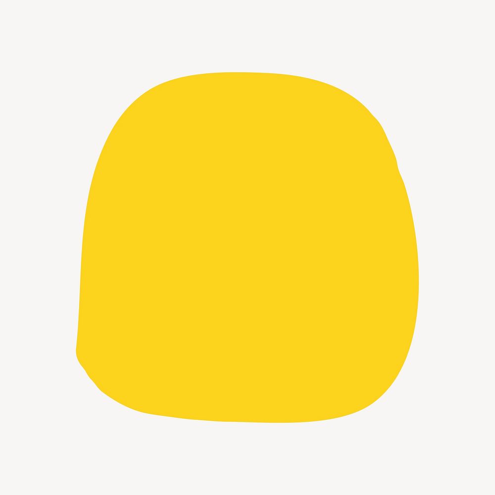 Blob shape, yellow abstract design vector