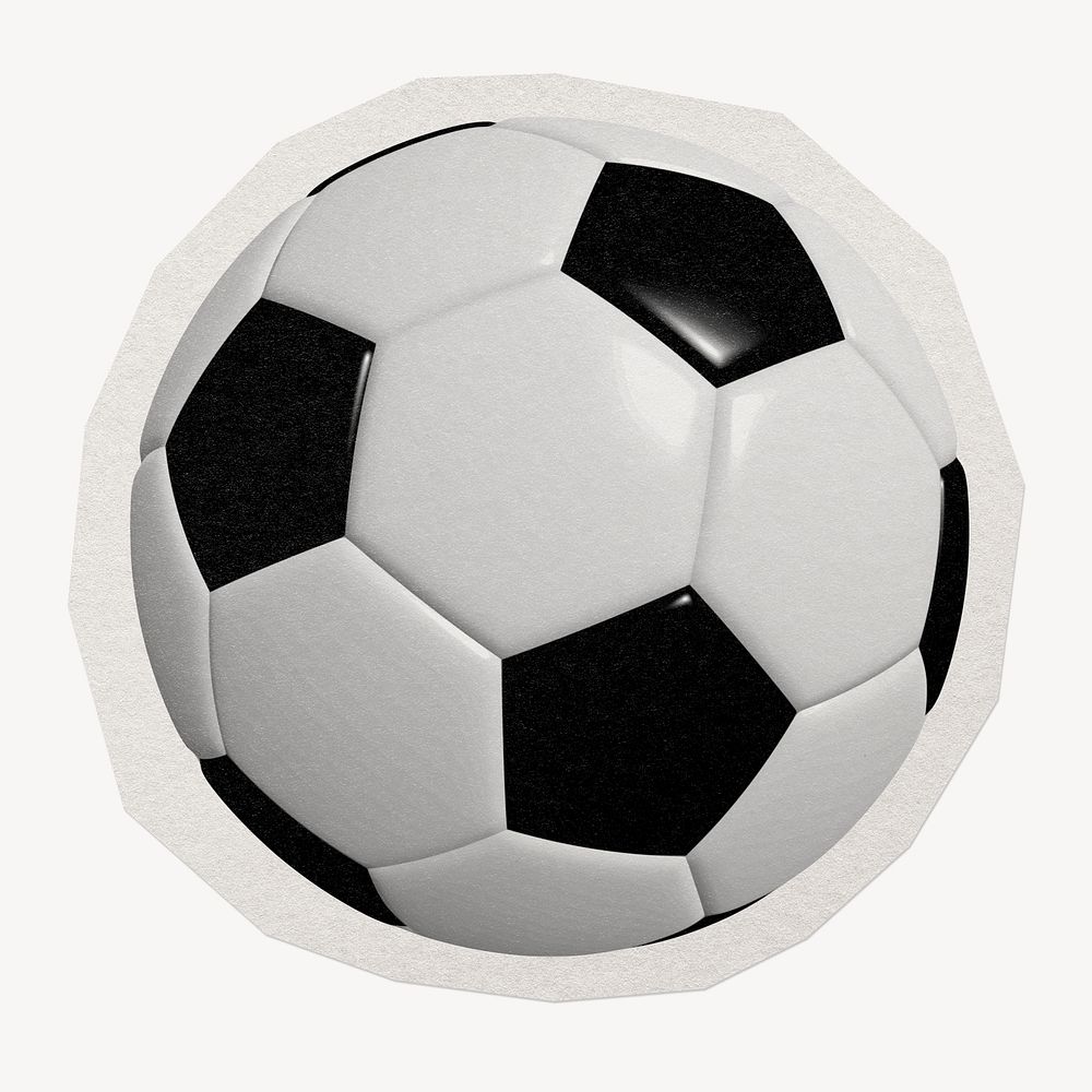 Football paper element with white border