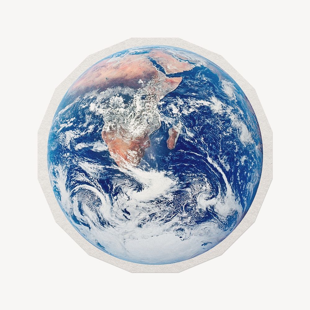 Planet Earth paper cut isolated design. Remixed by rawpixel.