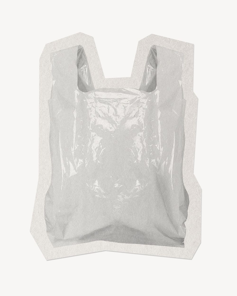 Plastic  bag paper cut isolated design