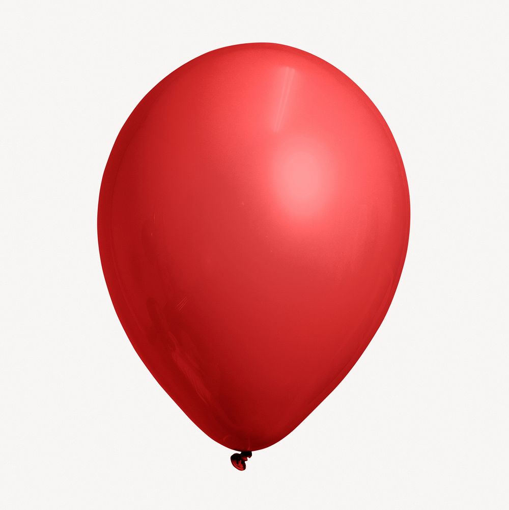 Red balloon mockup, rubber texture design psd