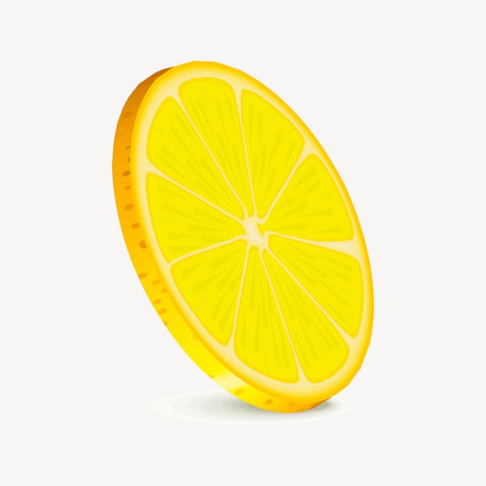 Lemon illustration psd. Free public domain CC0 image.