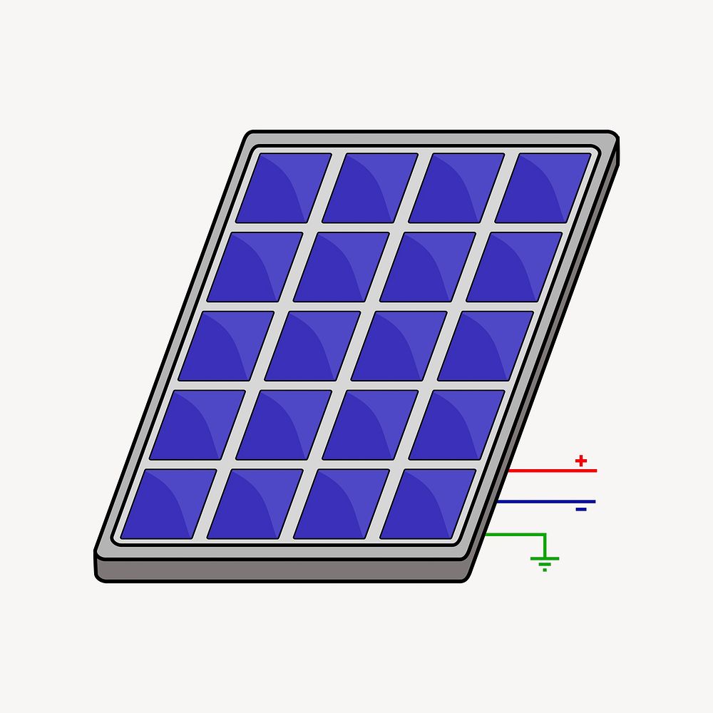 Solar panels clipart illustration vector. Free public domain CC0 image.