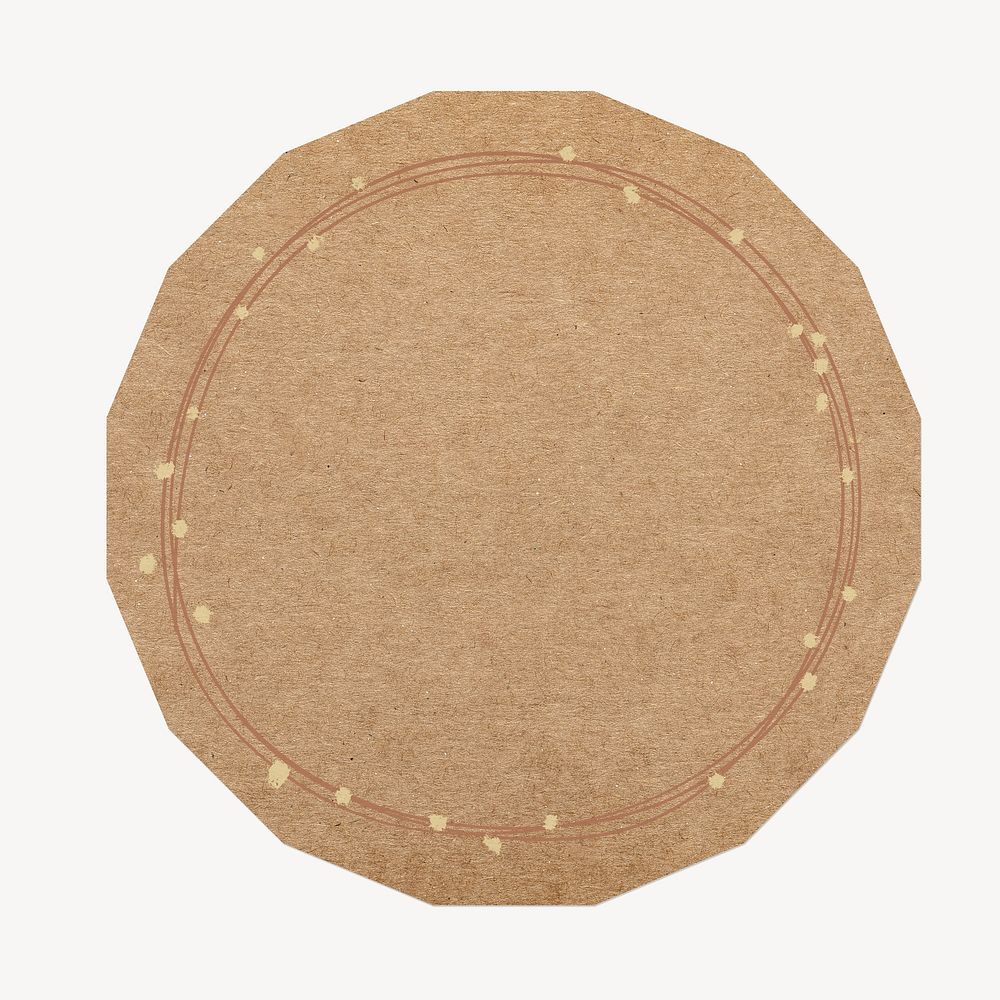 Round bronze frame, cut out paper element
