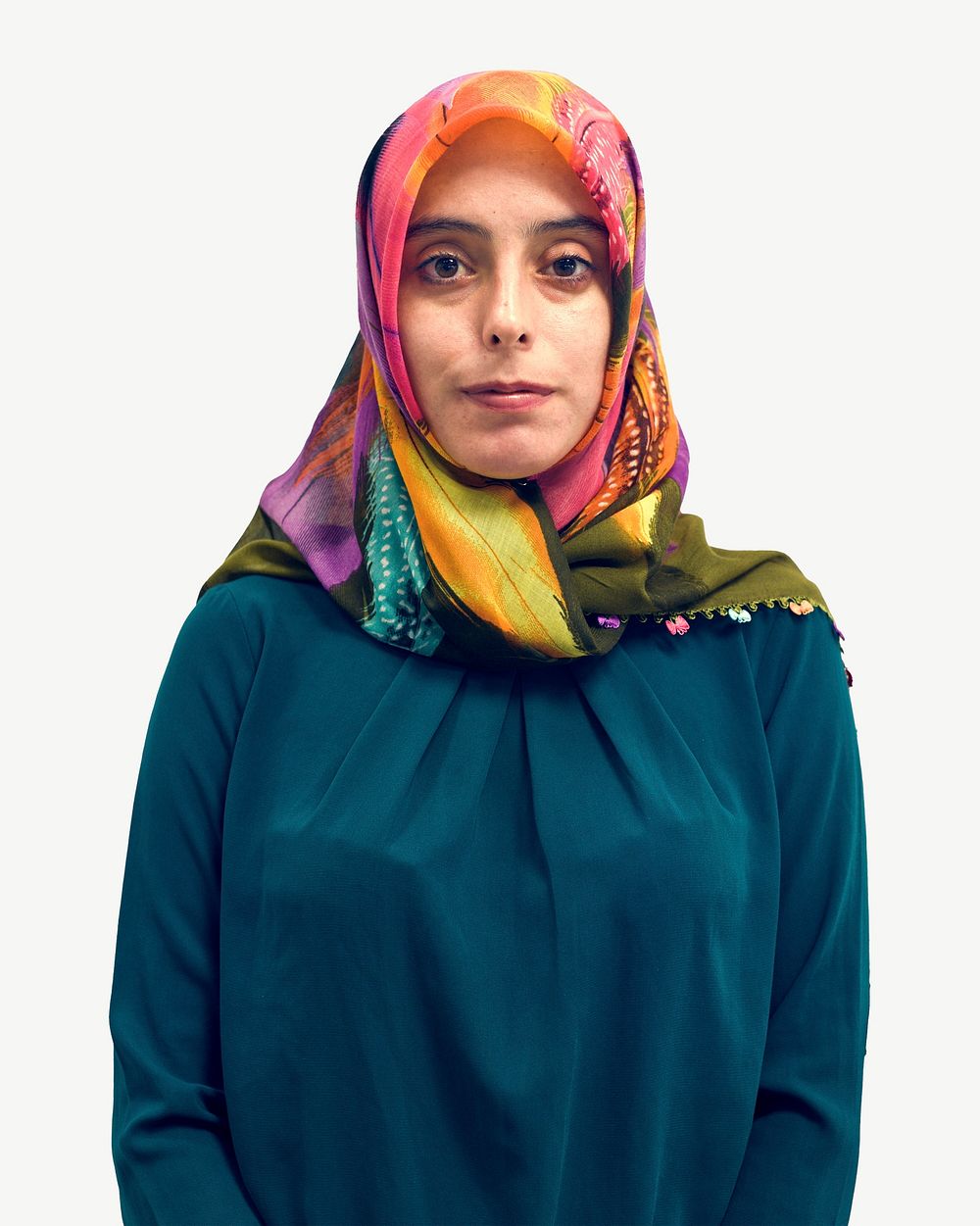 Muslim woman collage element psd